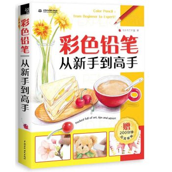 包邮 彩色铅笔从新手到高手 飞鸟乐 零基础自学彩铅 色铅笔素描手绘 学画画的书 美术教材