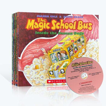 英文原版The magic school bus神奇校車手繪版6冊書+6CD