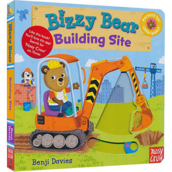 英文原版 Bizzy Bear:Building Site 小熊很忙之建筑工地 纸板机关书 pdf epub mobi 电子书 下载