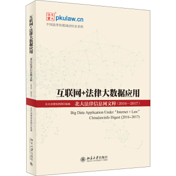 互聯網+法律大數據應用 北大法律信息網文粹（2016-2017） pdf epub mobi 電子書 下載