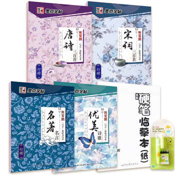 墨点字帖成人速成行楷练字临摹纸：唐诗宋词+诗歌名著+临摹纸（套装全5册）附钢笔 pdf epub mobi 电子书 下载