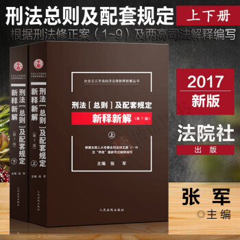 2017年版 刑法總則及配套規定新釋新解（第7版 套裝上下冊）刑法張軍刑法分則指導性案例法律實務書籍 pdf epub mobi 電子書 下載