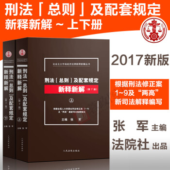 2017年版 刑法總則及配套規定新釋新解（第7版 套裝上下冊）刑法張軍刑法分則指導性案例法律實務書籍 pdf epub mobi 電子書 下載
