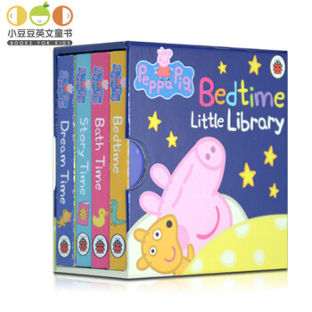 英文原版Peppa Pig Bedtime LittleLibrary 小猪佩奇盒装4册