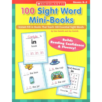 100 Sight Word Mini-Books Grades K-2 小学高频词练习册 pdf epub mobi 电子书 下载