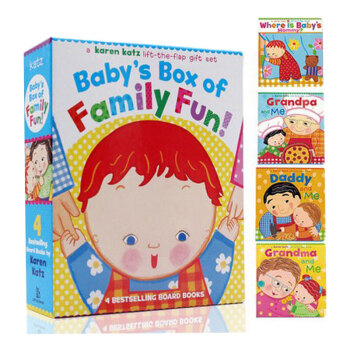 原版 karen katz 係列紙闆翻翻書4冊盒裝Baby's Box of Family pdf epub mobi 電子書 下載