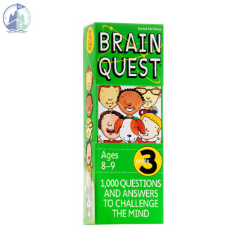大脑任务 智力开发卡片盒装 英文原版Brain Quest Grade 3美国教材8-9岁