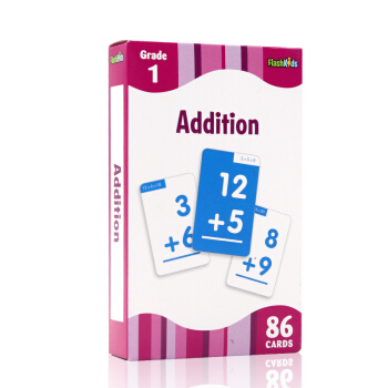 英文原版 Addition Flash Kids Flash Cards 86张卡片