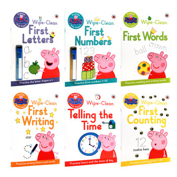 Peppa Pig Practise with Peppa Wipe-Clean刷刷筆6冊