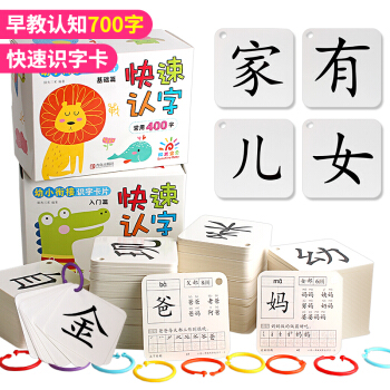 幼小衔接识字卡片 儿童识字卡片认字卡片 3-6岁书拼音卡片 幼儿启蒙认知早教书籍无图识字卡 基础篇+入门篇 pdf epub mobi 电子书 下载