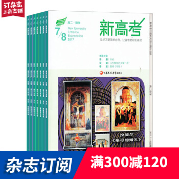 新高考(数学高二)文科杂志 学习辅导类期刊 2018年8月起订阅 1年共12期 杂志铺每月快递