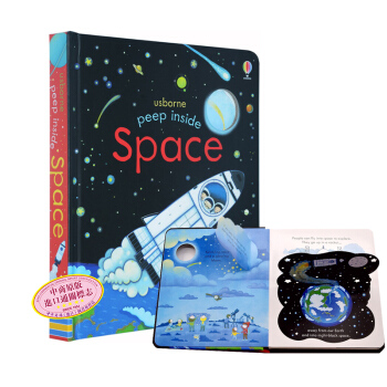 Usborne偷偷看裏麵紙闆翻翻書 Peep Inside Space 太空機關立體紙闆書 pdf epub mobi 電子書 下載