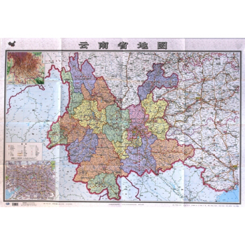 雲南省地圖 雲南政區圖 摺疊紙質 2017新 1.05米*0.75米中圖社分省