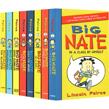Big Nate Triple Play Box Set 我們班有個搗蛋王 8冊套裝章節書 英文原版