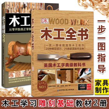 木工雕刻全書+DK木工全書(共2冊) 掌握木工技藝的精髓 圖解入門傢具設計自學 pdf epub mobi 電子書 下載