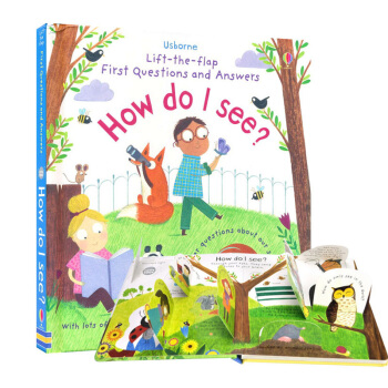 Uborne 立体原版硬页翻翻书 我看到了什么？ 英文原版 Lift-the-flap Q pdf epub mobi 电子书 下载