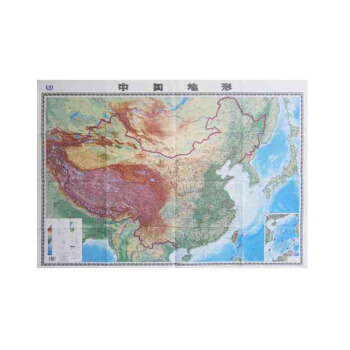 2018中國地圖 地形地勢圖 展開尺寸1.1*0.8m貼圖單張摺疊 全開袋裝中國 pdf epub mobi 電子書 下載