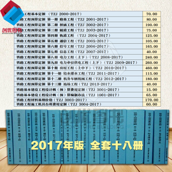 2017年版 鐵路工程預算定額 pdf epub mobi 電子書 下載