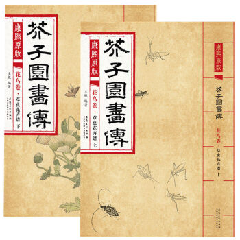 芥子园花鸟卷 画传 康熙原版花鸟卷草虫花卉谱上下2本 国画绘画技法 花鸟画国画技法 芥子园画谱 pdf epub mobi 电子书 下载