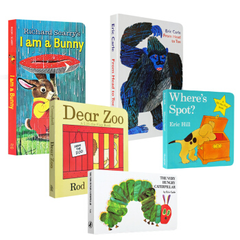 英文原版 我是一只兔子 dear zoo from head to toe好饿的毛毛虫 5册绘本 pdf epub mobi 电子书 下载