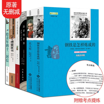 初中八年级必读课外书无删减 全6册 傅雷家书苏菲的世界给青年的十二封信平凡的世界钢铁名人传课外读物 pdf epub mobi 电子书 下载