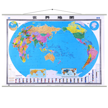 【划区包邮】2018世界地图挂图（无拼缝挂图）挂绳精装 1.5米*1.1米 标准政区挂图 pdf epub mobi 电子书 下载