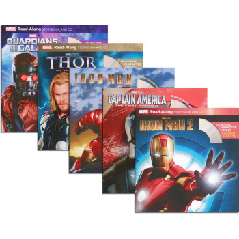 英文原版 漫威復仇者聯盟 Iron Man 迪士尼係列5冊5CD 同名經典電影圖畫故事書 pdf epub mobi 電子書 下載