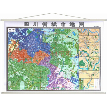 四川省地图挂图+成都地图挂图 正反面印刷1.4米x1米 挂绳精装高清印 pdf epub mobi 电子书 下载
