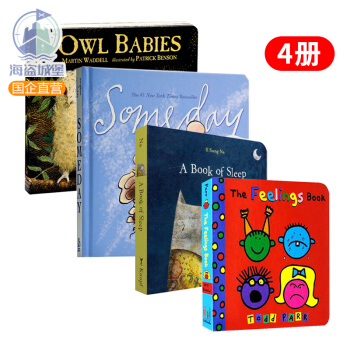 宝宝绘本纸板书4册 英文原版 Someday有一天 Owl Babies猫头鹰宝宝