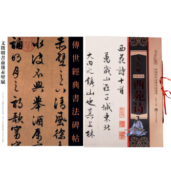 文徵明书前后赤壁赋+西苑诗共2本 中国历代名家名品集萃·文徵明名家名品 文征明字帖行草 行书 pdf epub mobi 电子书 下载