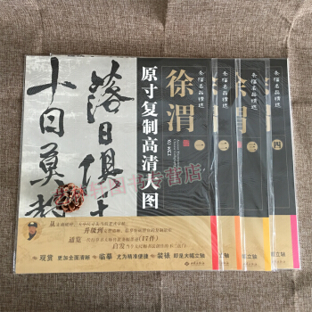 條幅名品精選.原寸復製高清大圖 徐渭 全1-4幅 徐渭書法碑帖 徐渭行書 草書西苑齣版