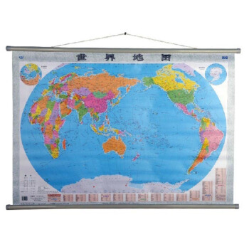 世界地圖掛圖 雙麵覆膜防水 商務辦公 書房教室裝飾 1.5米X1.1米 pdf epub mobi 電子書 下載