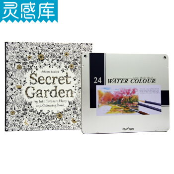 秘密花園英文原版+韓國Munhwa 24色彩色鉛筆 組閤套裝 pdf epub mobi 電子書 下載