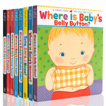 Karen Katz翻翻书8册卡伦卡茨 宝宝的肚脐眼 Button 宝宝爱四季儿童纸板书 pdf epub mobi 电子书 下载