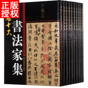 中國十大書法傢集 精裝大16開共10冊 董其昌 柳公權 米芾 歐陽詢 王羲之 趙孟頫等