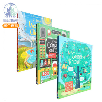 趣味常识小百科翻翻书3册套装 英文原版翻翻学常识 儿童编程教材 计算机科学启蒙书 气候知识 pdf epub mobi 电子书 下载