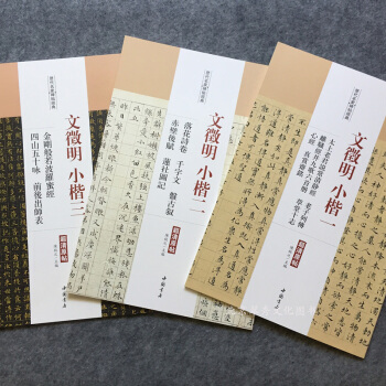 共3册 文征明小楷字帖心经赤壁赋千字文金刚般若波罗蜜经落花诗卷历代名家碑帖经典超清原帖