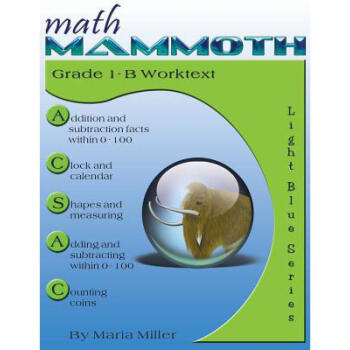 Math Mammoth Grade 1-B Worktext pdf epub mobi 電子書 下載