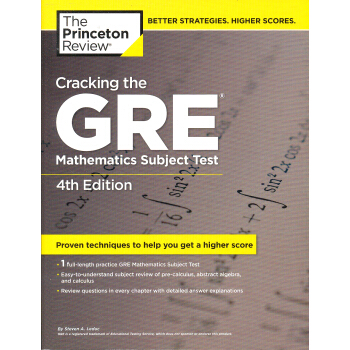 Cracking the GRE Mathematics Subject Test, 4th Edition (Graduate School Test Preparation) [平裝] pdf epub mobi 電子書 下載