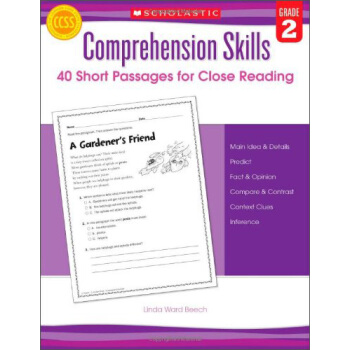 Comprehension Skills: 40 Short Passages for Close Reading, Grade 2 [平裝] [7 歲及以上] pdf epub mobi 電子書 下載