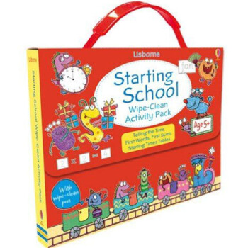Starting School Wipe Clean Activity Pack 4 Books Usborne英文原版 [平裝] [5歲及以上] pdf epub mobi 電子書 下載