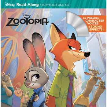 Zootopia Read-Along Storybook & CD《疯狂动物城》童书带伴读CD 英文原版 [平装] pdf epub mobi 电子书 下载