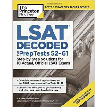 LSAT Decoded (PrepTests 52-61) Step-by-Step Sol [平裝] pdf epub mobi 電子書 下載