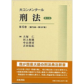大コンメンタール刑法 第3版 6 pdf epub mobi 电子书 下载
