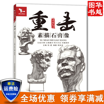 2017我有我一套 重击素描石膏像 素描从五官到头像 结构步骤精讲 照片对应完整解析 高考