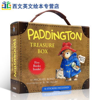英文原版 帕丁頓熊 5冊繪本 Paddington Treasure Box 手提袋禮盒裝