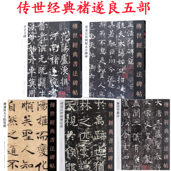 褚遂良字帖書法 雁塔聖教序+褚遂良大字陰符經+伊闕佛龕碑+枯樹賦孟法師碑+善纔寺碑套裝5冊 pdf epub mobi 電子書 下載