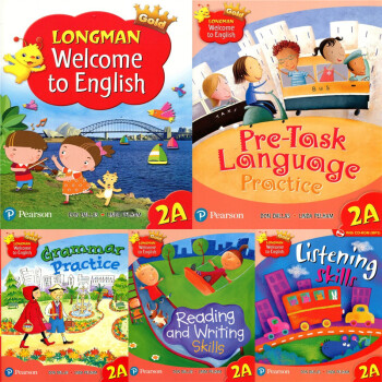 朗文小學英語教材 Gold Welcome to English 2A 學生套裝 共5本 pdf epub mobi 電子書 下載