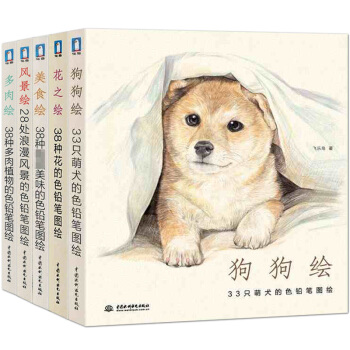 狗狗繪+花之繪+美食繪+風景繪+多肉繪 全5冊 彩鉛繪物語 飛樂鳥 色鉛筆手繪集閤教程書 pdf epub mobi 電子書 下載