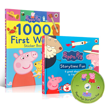 英文原版小豬佩奇6故事繪本+單詞貼紙書Peppa pig first 1000 words pdf epub mobi 電子書 下載